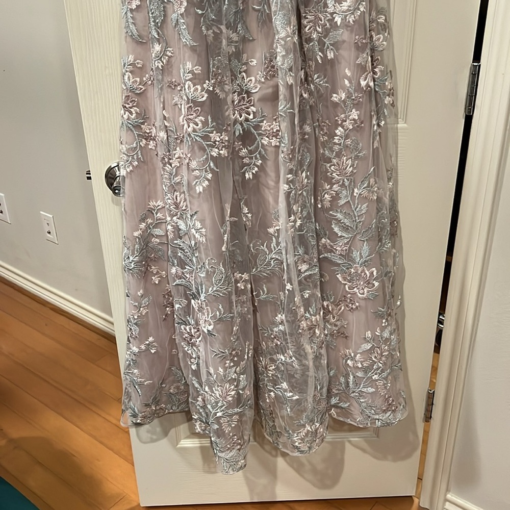 David’s Bridal Floral Overlay Dress / Gown NWT - Picture 4 of 11